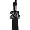 Black Graduation Tassel with Black Bling Charm by Wholesale Grad Supply