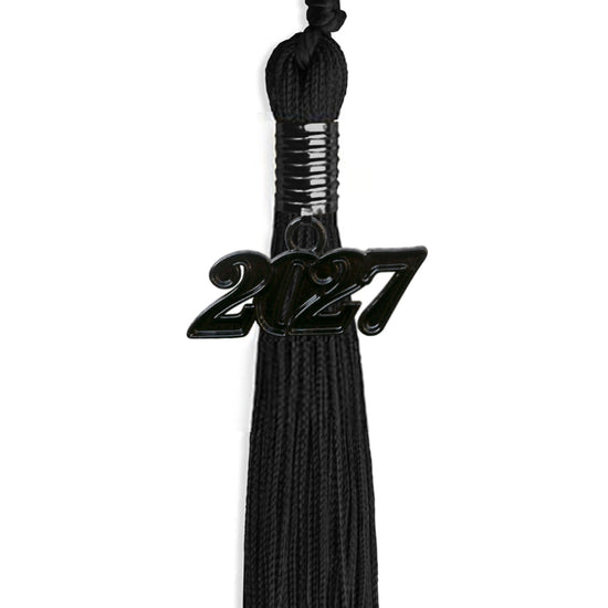 Black Graduation Tassel with Black Bling Charm by Wholesale Grad Supply