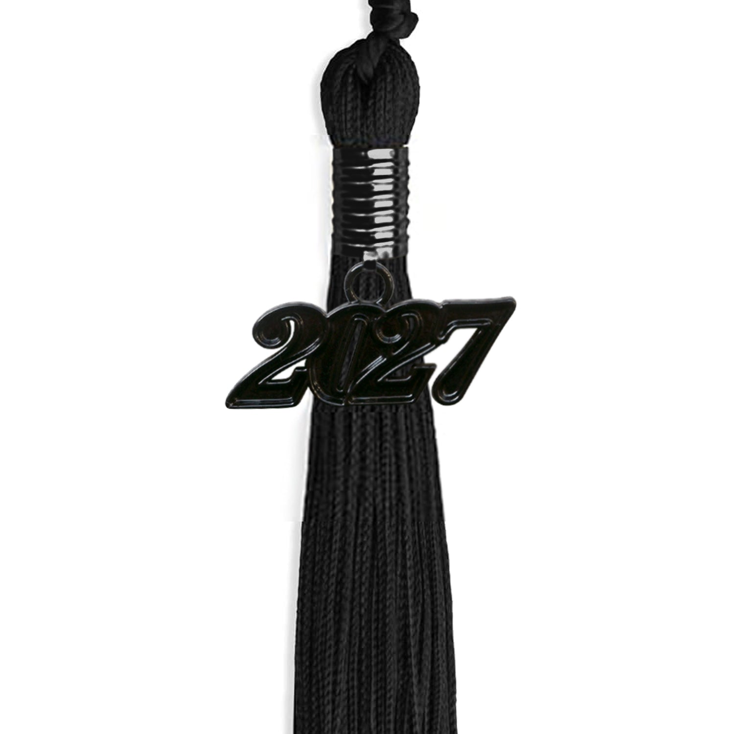 Black Graduation Tassel with Black Bling Charm by Wholesale Grad Supply