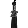 Black Graduation Tassel with Black Bling Charm by Wholesale Grad Supply