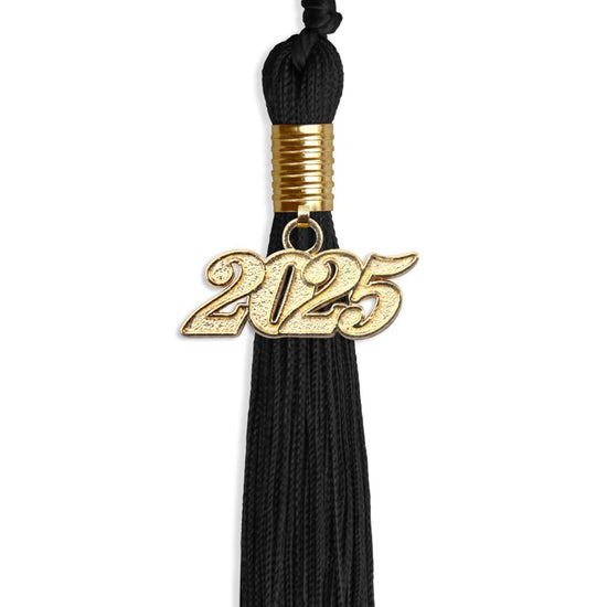 Black Graduation Tassel with Gold Bling Charm by Wholesale Grad Supply