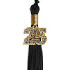 Black Graduation Tassel with Gold Bling Charm by Wholesale Grad Supply