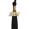 Black Graduation Tassel with Gold Bling Charm by Wholesale Grad Supply