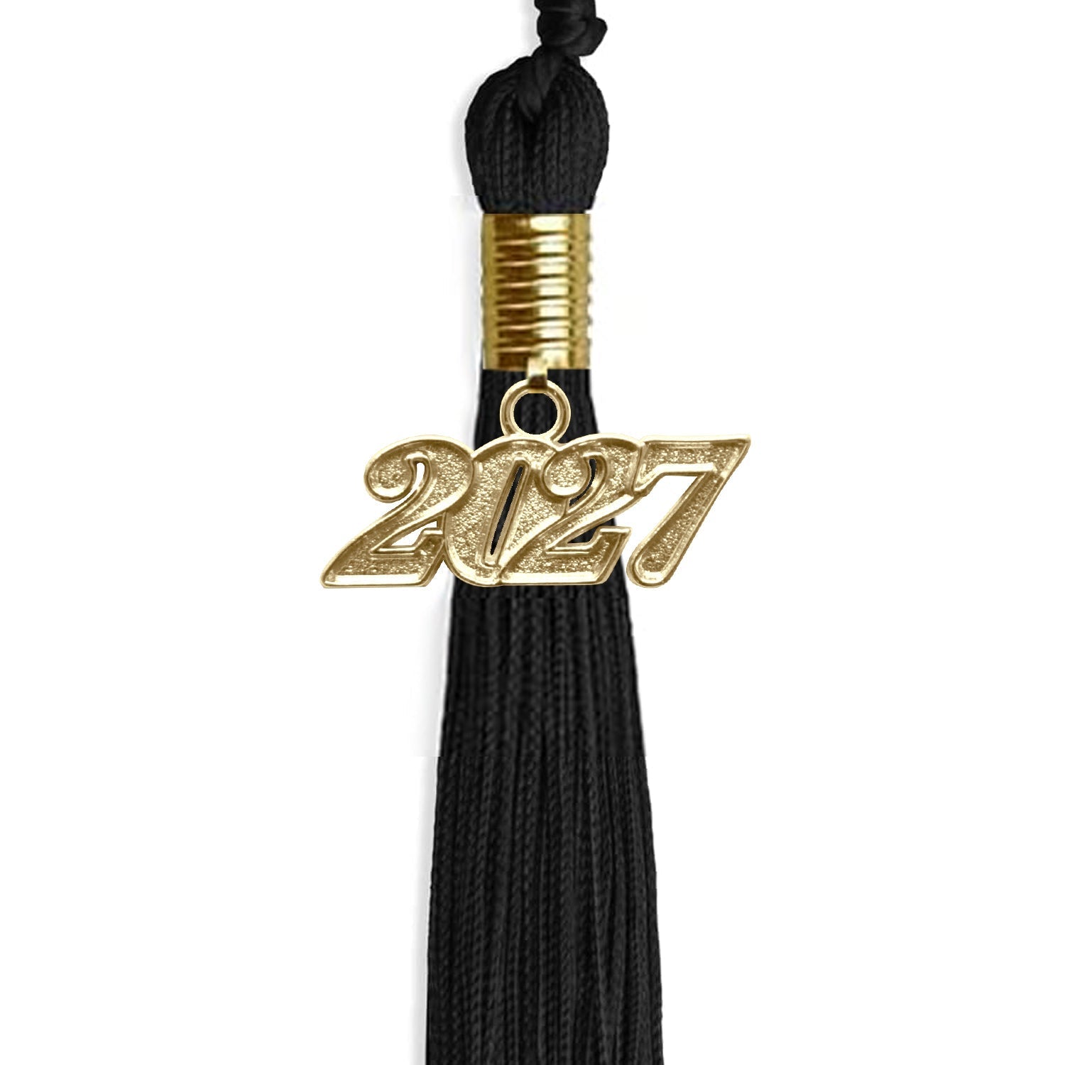Black Graduation Tassel with Gold Bling Charm by Wholesale Grad Supply