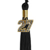 Black Graduation Tassel with Gold Bling Charm by Wholesale Grad Supply