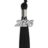 Black Graduation Tassel with Silver Bling Charm by Wholesale Grad Supply