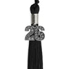 Black Graduation Tassel with Silver Bling Charm by Wholesale Grad Supply