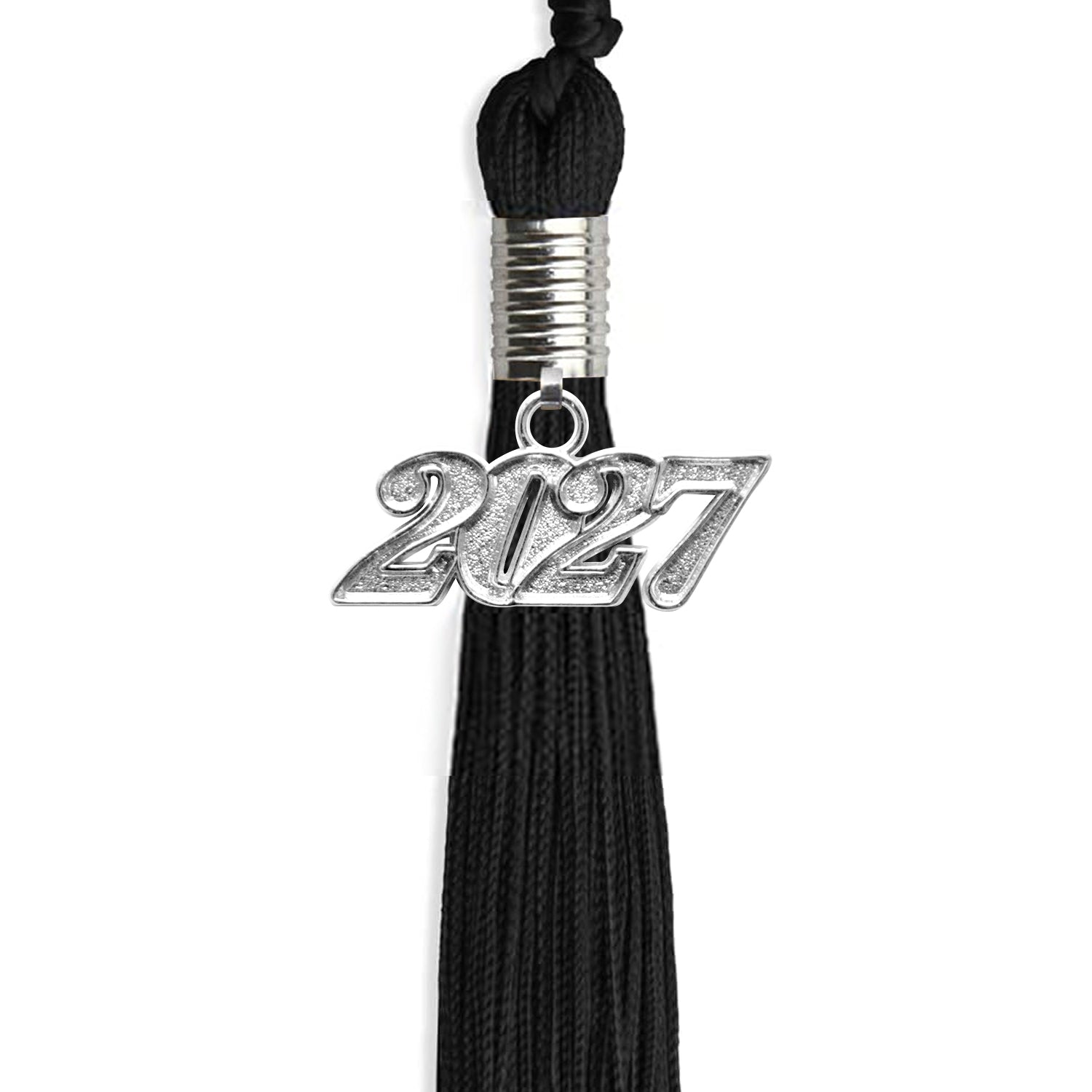 Black Graduation Tassel with Silver Bling Charm by Wholesale Grad Supply