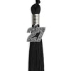 Black Graduation Tassel with Silver Bling Charm by Wholesale Grad Supply