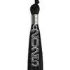Black Graduation Tassel with Silver Stacked Date Drop by Wholesale Grad Supply