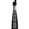Black Graduation Tassel with Silver Stacked Date Drop by Wholesale Grad Supply