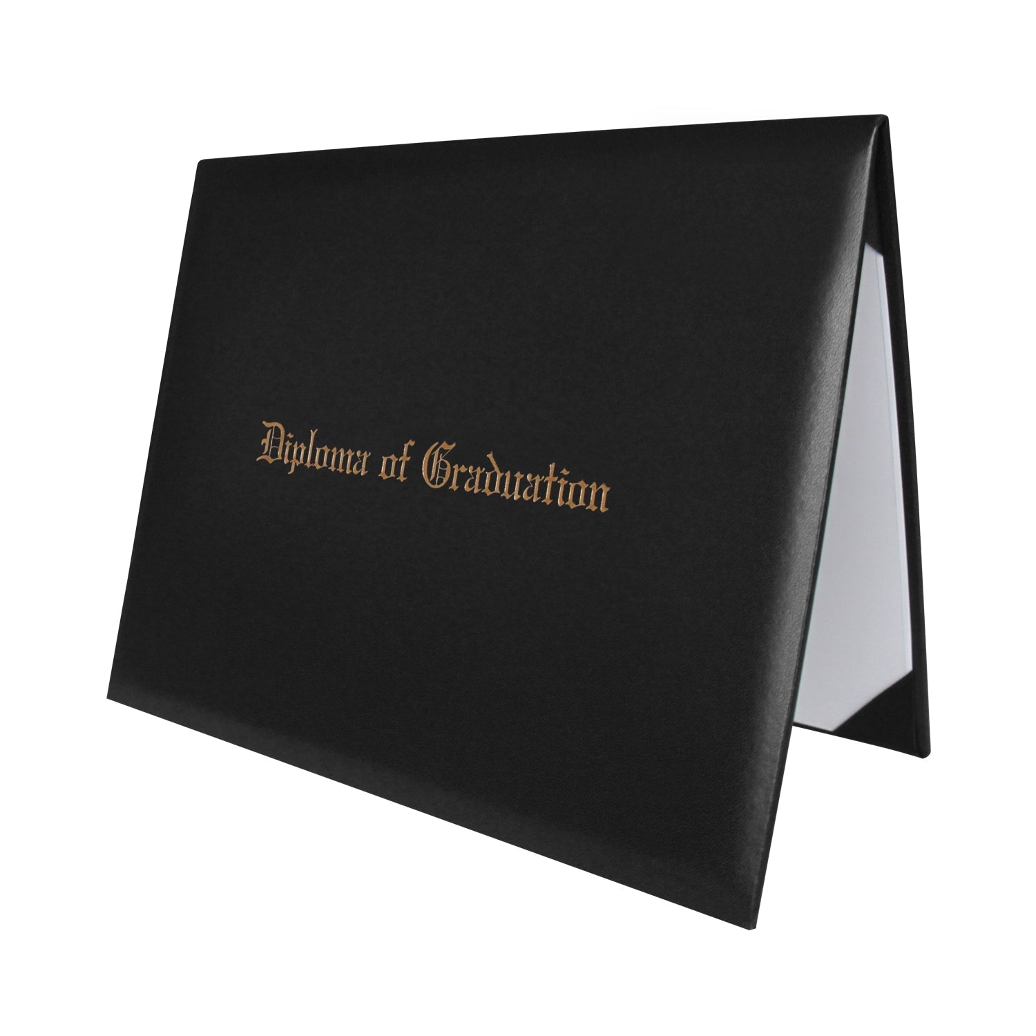 Black Imprinted Diploma Cover for 8.5" x 11" diploma by Wholesale Grad Supply