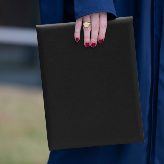 Black Plain Diploma Cover for 8.5" x 11" diploma by Wholesale Grad Supply