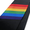 Black Rainbow LGBTQ+ Gay Pride Graduation Stole by Wholesale Grad Supply