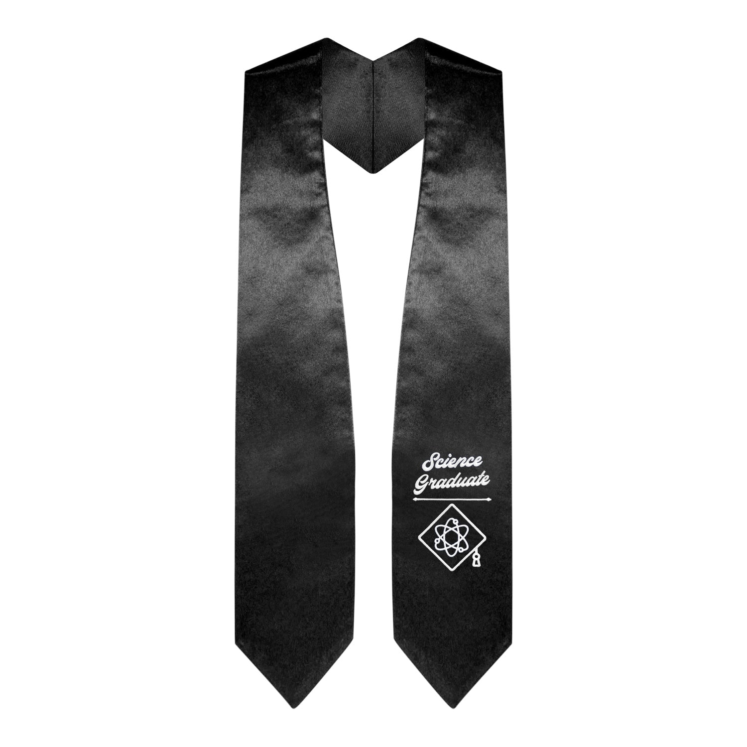 Black Science Graduate Stole/Sash with Classic Tips by Wholesale Grad Supply