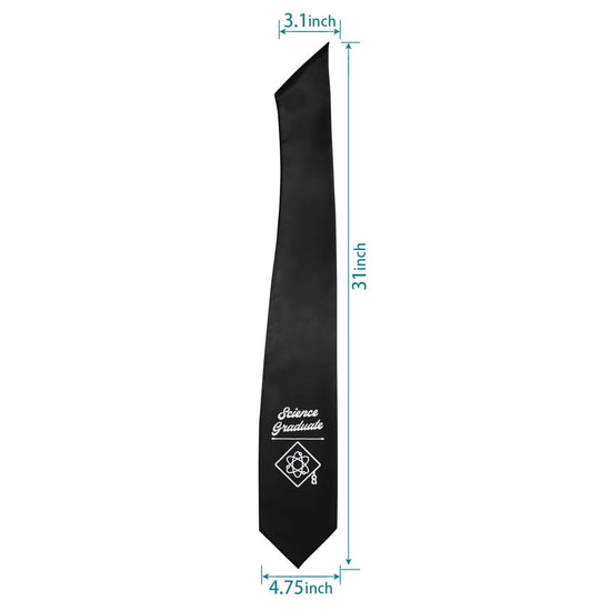 Black Science Graduate Stole/Sash with Classic Tips by Wholesale Grad Supply