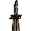 Black/Antique Gold Mixed Color Graduation Tassel with Black Bling Charm by Wholesale Grad Supply