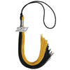 Black/Bright Gold Graduation Tassel with Silver Bling Charm by Wholesale Grad Supply