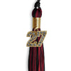 Black/Cardinal Mixed Color Graduation Tassel with Gold Bling Charm by Wholesale Grad Supply