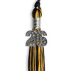 Black/Gold Mixed Color Graduation Tassel with Silver Bling Charm by Wholesale Grad Supply