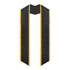 Black/Gold Plain Graduation Stole with Trim Color & Angled End by Wholesale Grad Supply