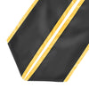 Black/Gold Plain Graduation Stole with Trim Color & Angled End by Wholesale Grad Supply