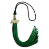 Black/Green Mixed Color Graduation Tassel with Gold Bling Charm by Wholesale Grad Supply