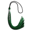Black/Green Mixed Color Graduation Tassel with Stacked Silver Date Drop by Wholesale Grad Supply