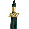 Black/Hunter Green Mixed Color Graduation Tassel with Gold Bling Charm by Wholesale Grad Supply