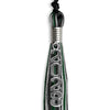 Black/Hunter Green/Silver Mixed Color Graduation Tassel with Silver Stacked Date Drop by Wholesale Grad Supply