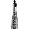Black/Hunter Green/White Mixed Color Graduation Tassel with Silver Stacked Date Drop by Wholesale Grad Supply