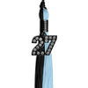 Black/Light Blue Graduation Tassel with Black Bling Charm by Wholesale Grad Supply