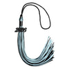 Black/Light Blue Mixed Color Graduation Tassel with Black Bling Charm by Wholesale Grad Supply