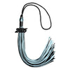 Black/Light Blue Mixed Color Graduation Tassel with Black Bling Charm by Wholesale Grad Supply