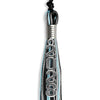 Black/Light Blue/Silver Mixed Color Graduation Tassel with Silver Stacked Date Drop by Wholesale Grad Supply