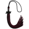 Black/Maroon Mixed Color Graduation Tassel with Black Bling Charm by Wholesale Grad Supply