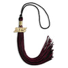 Black/Maroon Mixed Color Graduation Tassel with Gold Bling Charm by Wholesale Grad Supply