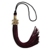 Black/Maroon Mixed Color Graduation Tassel with Gold Bling Charm by Wholesale Grad Supply