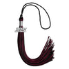 Black/Maroon Mixed Color Graduation Tassel with Silver Bling Charm by Wholesale Grad Supply