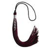 Black/Maroon Mixed Color Graduation Tassel with Stacked Silver Date Drop by Wholesale Grad Supply
