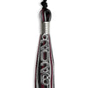 Black/Maroon/Silver Mixed Color Graduation Tassel with Silver Stacked Date Drop by Wholesale Grad Supply