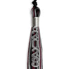 Black/Maroon/Silver Mixed Color Graduation Tassel with Silver Stacked Date Drop by Wholesale Grad Supply