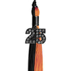 Black/Orange Graduation Tassel with Black Bling Charm by Wholesale Grad Supply