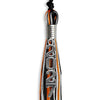 Black/Orange/Silver Mixed Color Graduation Tassel with Silver Stacked Date Drop by Wholesale Grad Supply