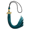 Black/Peacock Mixed Color Graduation Tassel with Gold Bling Charm by Wholesale Grad Supply
