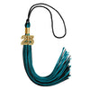 Black/Peacock Mixed Color Graduation Tassel with Gold Bling Charm by Wholesale Grad Supply