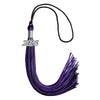 Black/Purple Mixed Color Graduation Tassel with Silver Bling Charm by Wholesale Grad Supply