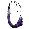 Black/Purple Mixed Color Graduation Tassel with Silver Bling Charm by Wholesale Grad Supply
