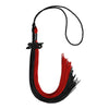 Black/Red Graduation Tassel with Black Bling Charm by Wholesale Grad Supply