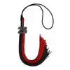 Black/Red Graduation Tassel with Black Bling Charm by Wholesale Grad Supply